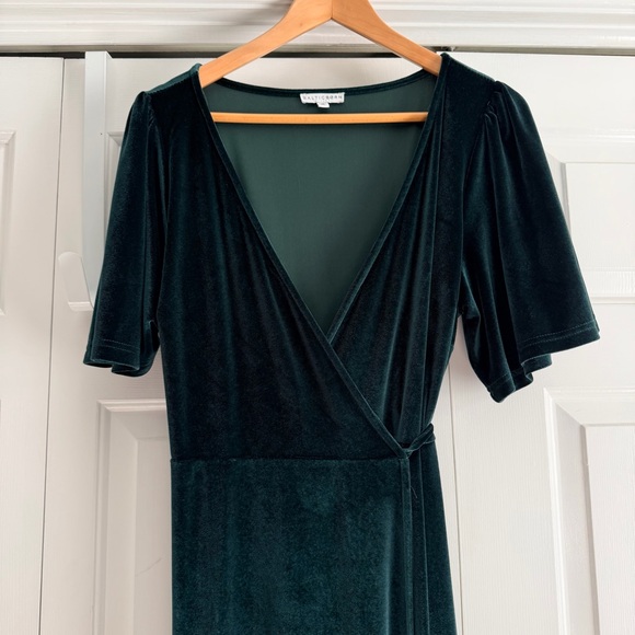 Baltic Born Meghan Velvet Wrap Maxi Dress, XL, Emerald - Picture 2 of 9